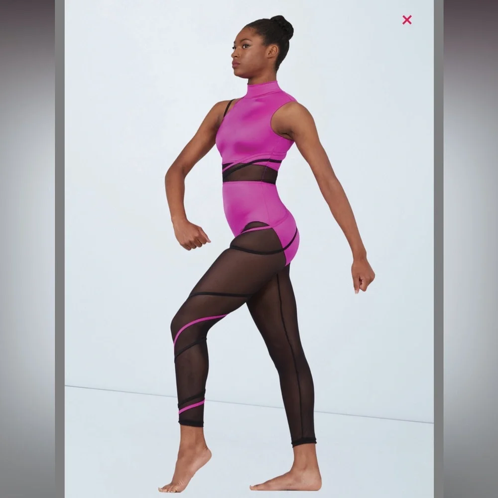 Weissman Elite Dance Strappy Mesh Unitard Acro
Costume Size Adult XS NEW Pink - Picture 3 of 10